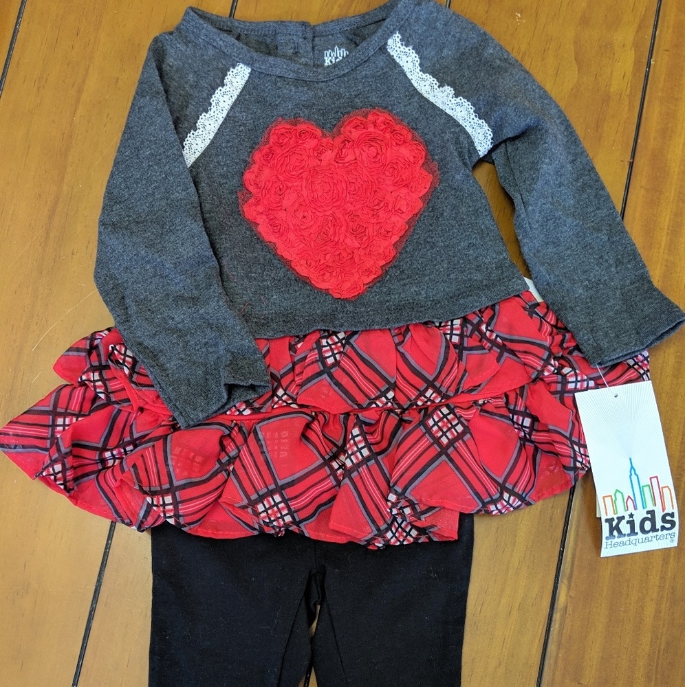 12 month 2-piece set PERFECT for Valentine's Day!!